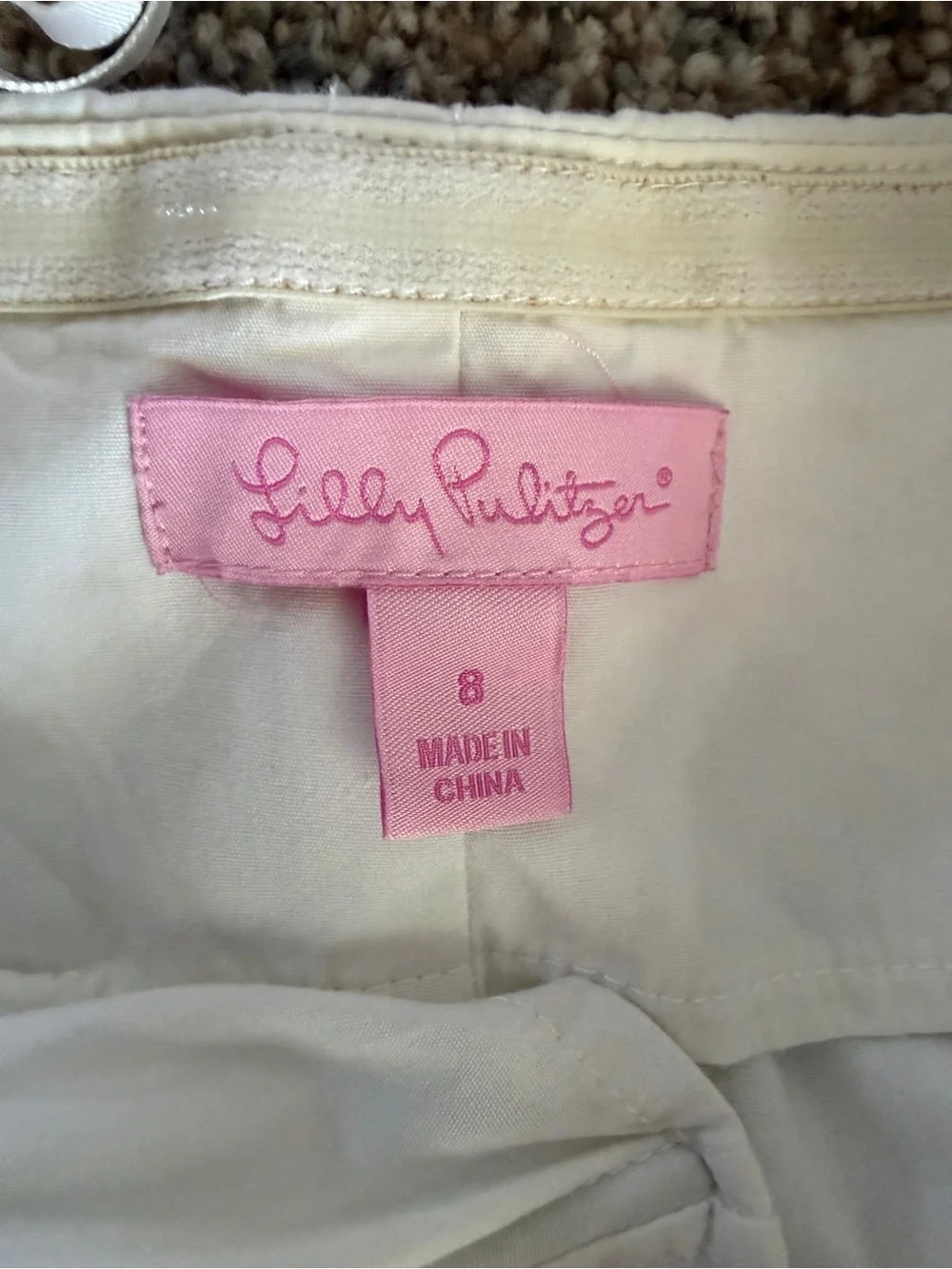 Lilly Pulitzer White Strapless Smocked Sundress Size 8 - Picture 4 of 4